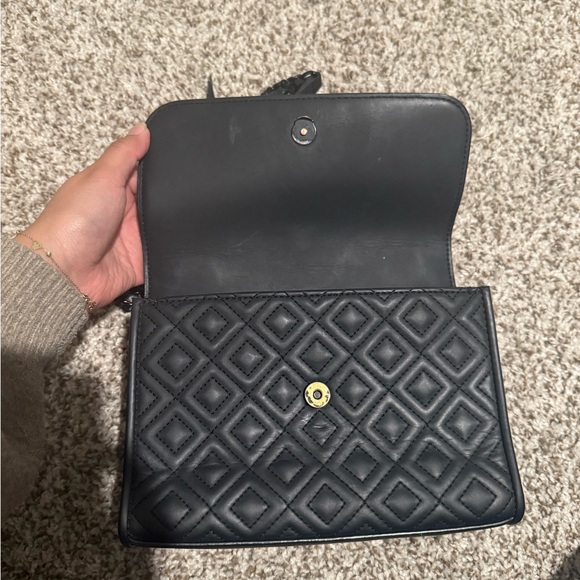 Tory Burch Black Quilted Crossbody Bag - Picture 6 of 7
